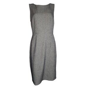 Apt 9 Dress Womens Size 8 Solid All Grey Gray Sleeveless Zip Back Pencil